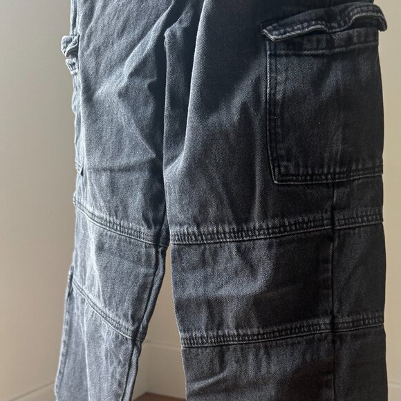 Habitual Kids Black Cargo Jeans Size 10 | Baggy Y2K Style | Quiet Luxury - Rare - Picture 12 of 16